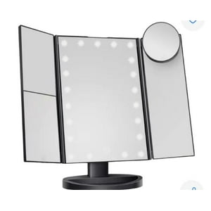 Casa Pagoda - Espejo De Maquillaje Led Recargable De Tres Caras