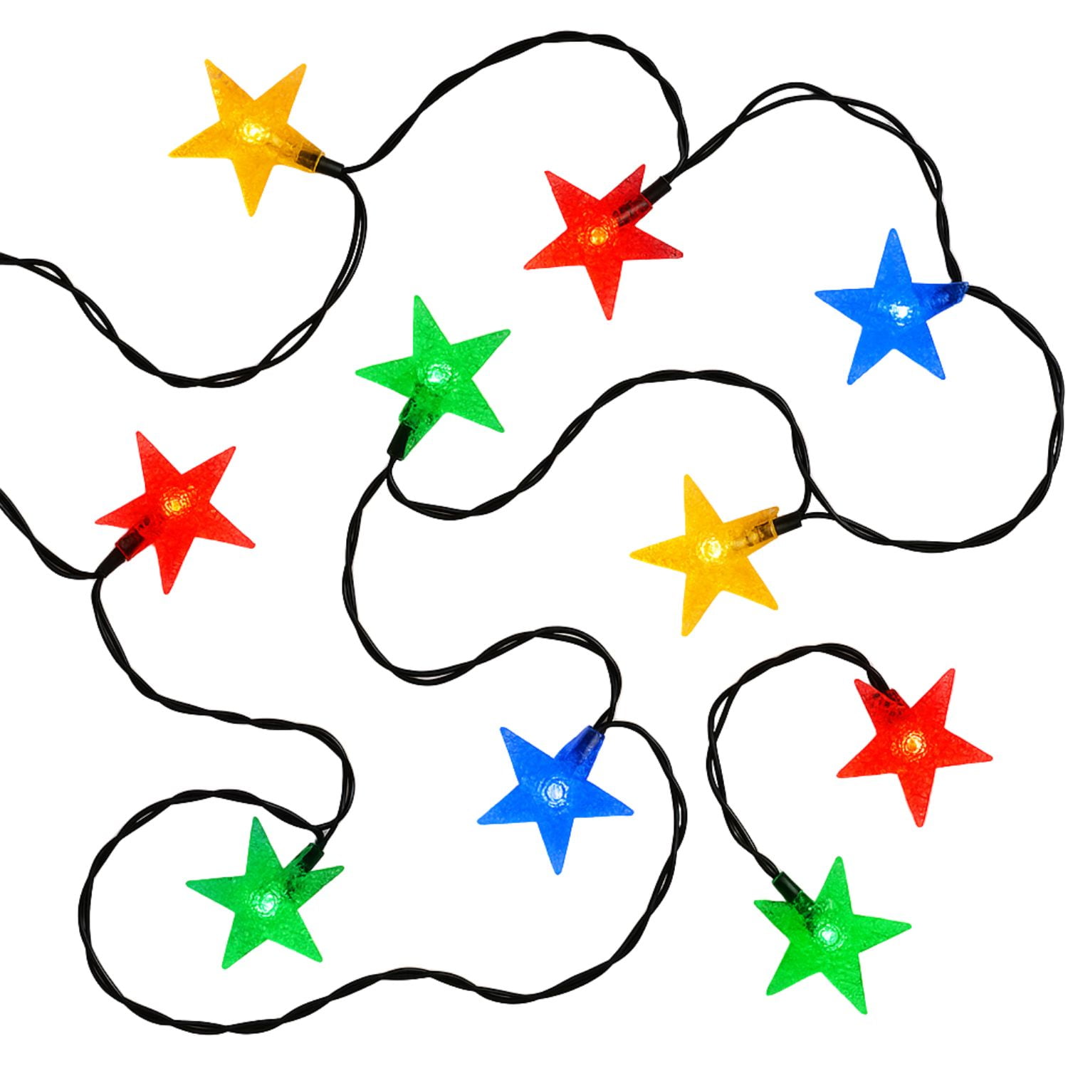 Genérico - Guirnalda Solar Estrellas Rgb 50 Led Decoracion 6 Metros