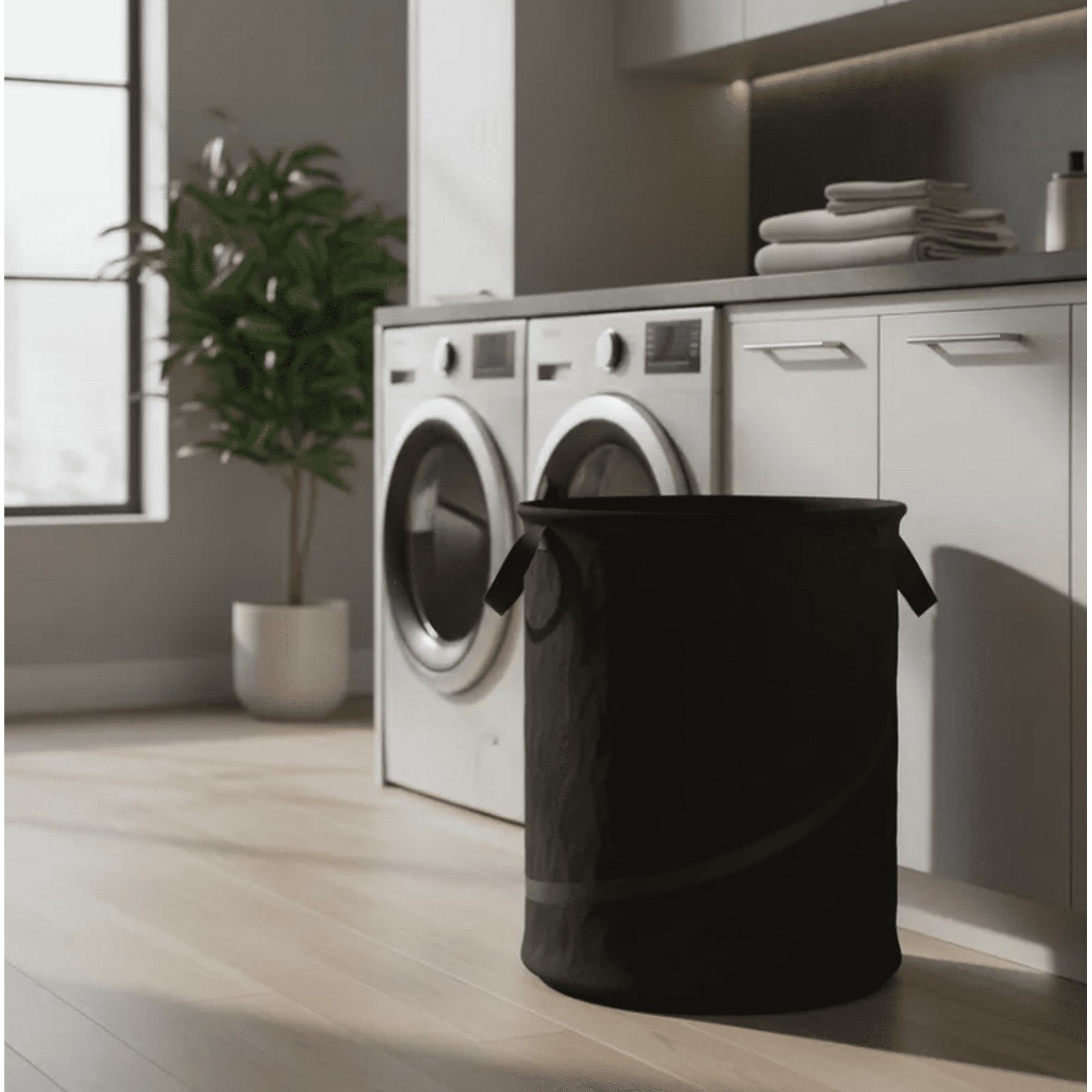 Pro Outdoor - Canasto Para Ropa Plegable Negro