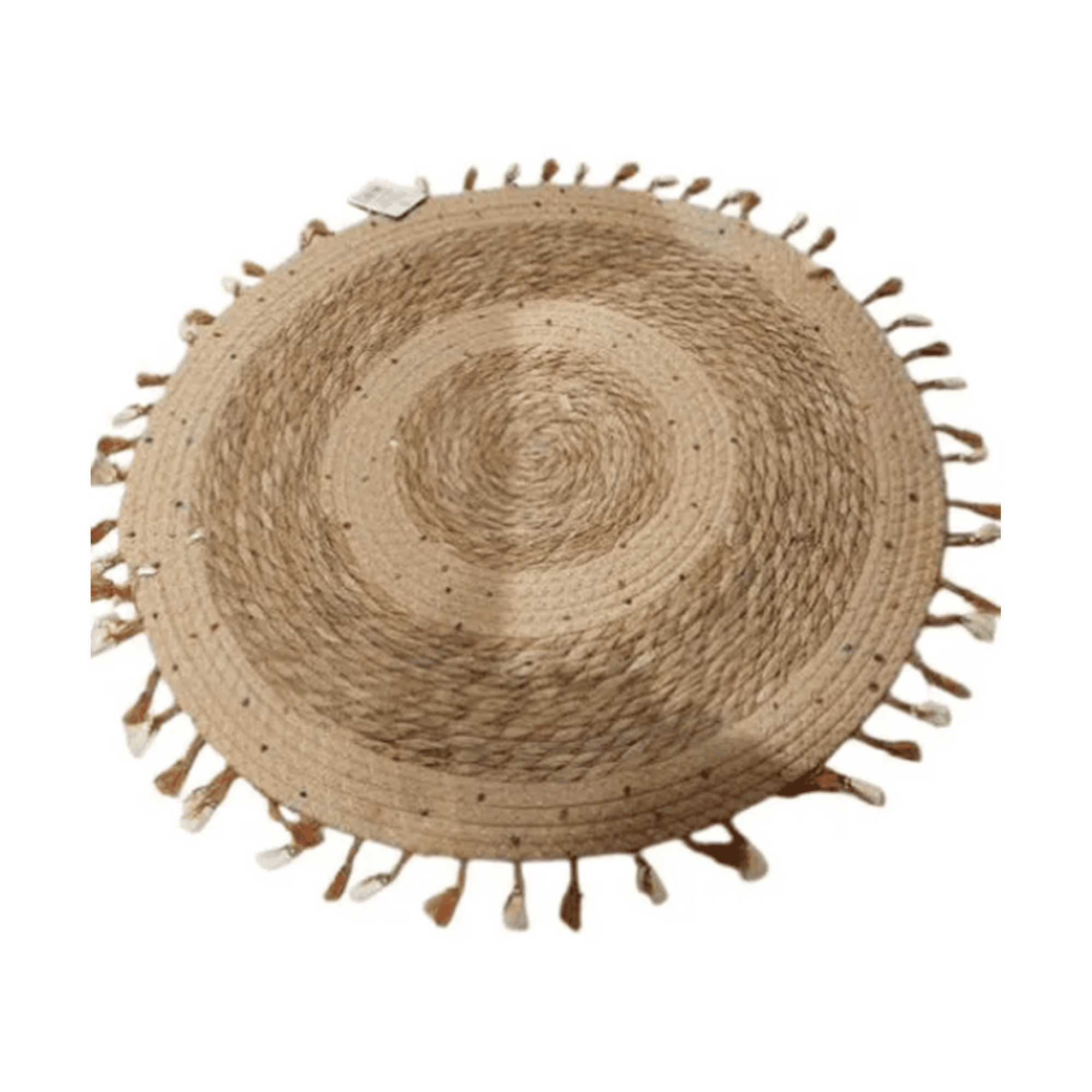 Genérico - Alfombra Yute Redonda Flequillo 120cm