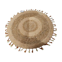 Genérico - Alfombra Yute Redonda Flequillo 120Cm