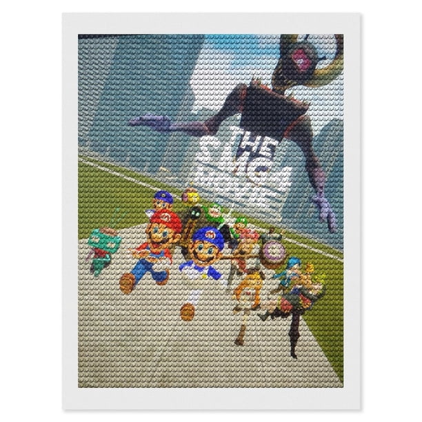 Película de SMG4 Kits de Pintura de Diamantes para Adultos 5D DIY Diamond Art Kits Full Drill Diamond Dots para Regalo Decoración de Pared y Relajación Artes de Gemas 30*40cm