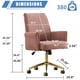 thumbnail image 2 of Mid-back liftable office chair, striped fabric, and ergonomically designed, is an excellent choice for working, studying or relaxing. The mid-back design provides a better sitting experience.Pink, 2 of 3