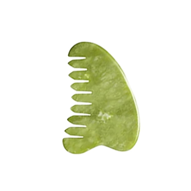 Nature Jade Massage Comb Gua Sha Board Spa Acupuncture Head Care Massager Green Jade Comb Head Massager Beauty Tools