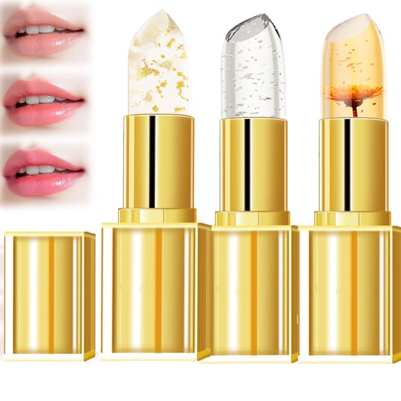 Juego de lápices labiales MUNIP, resistentes a la transferencia, con cristales dorados que cambian de color