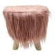 thumbnail image 1 of Puff Redondo Con Pelo Sintetico Para Niños Colores rosa, 1 of 4