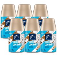 Recambio Automático En Aerosol Glade Para Ambientador Cool Coconut, 180 Ml, Paquete De 6
