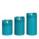 thumbnail image 1 of Velas LED CANDLE CHOICE Pack de 3 color verde azulado 8 cm/10 cm/15 cm, 1 of 5
