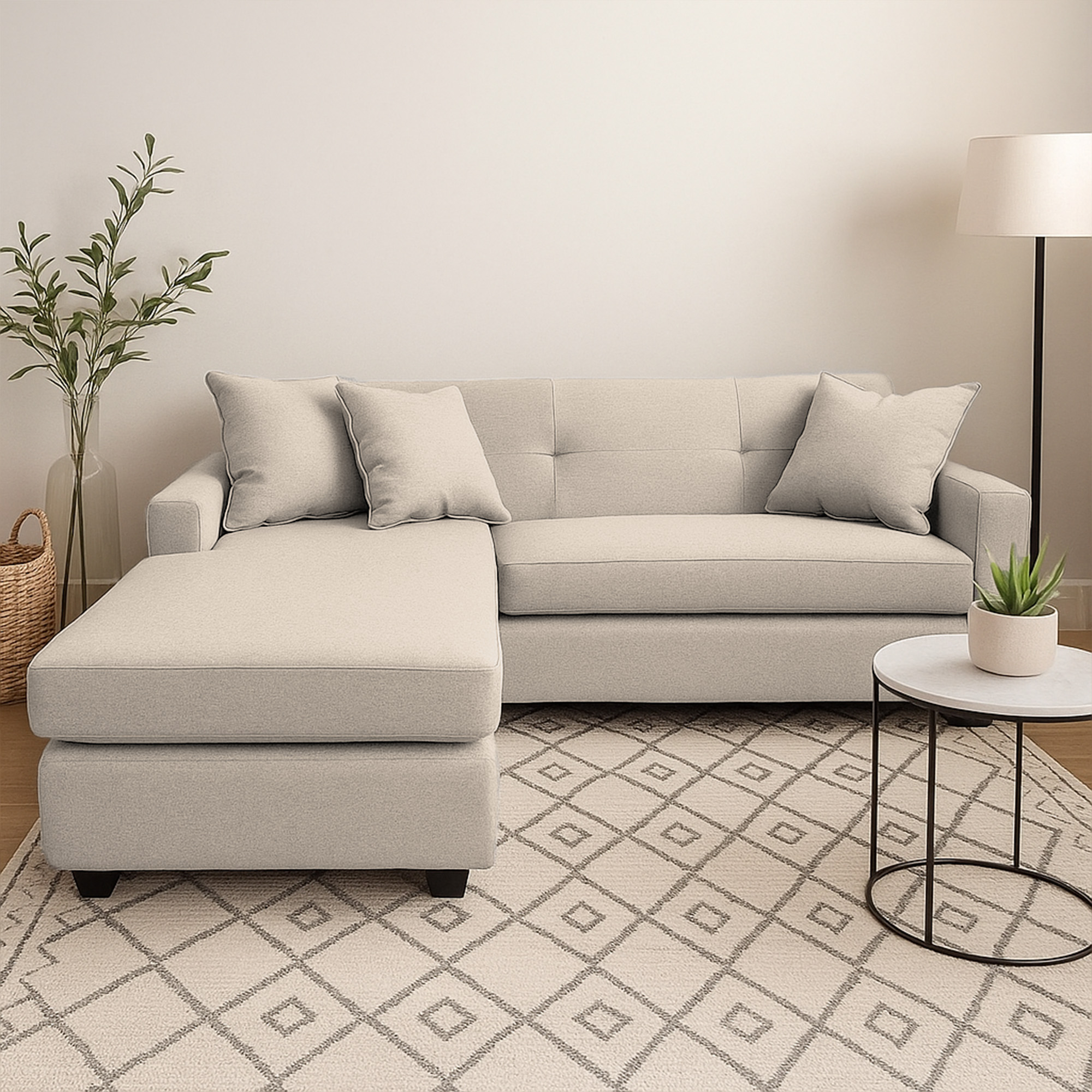 Mbc - Sofá L Intercambiable New Sevilla Tela Beige