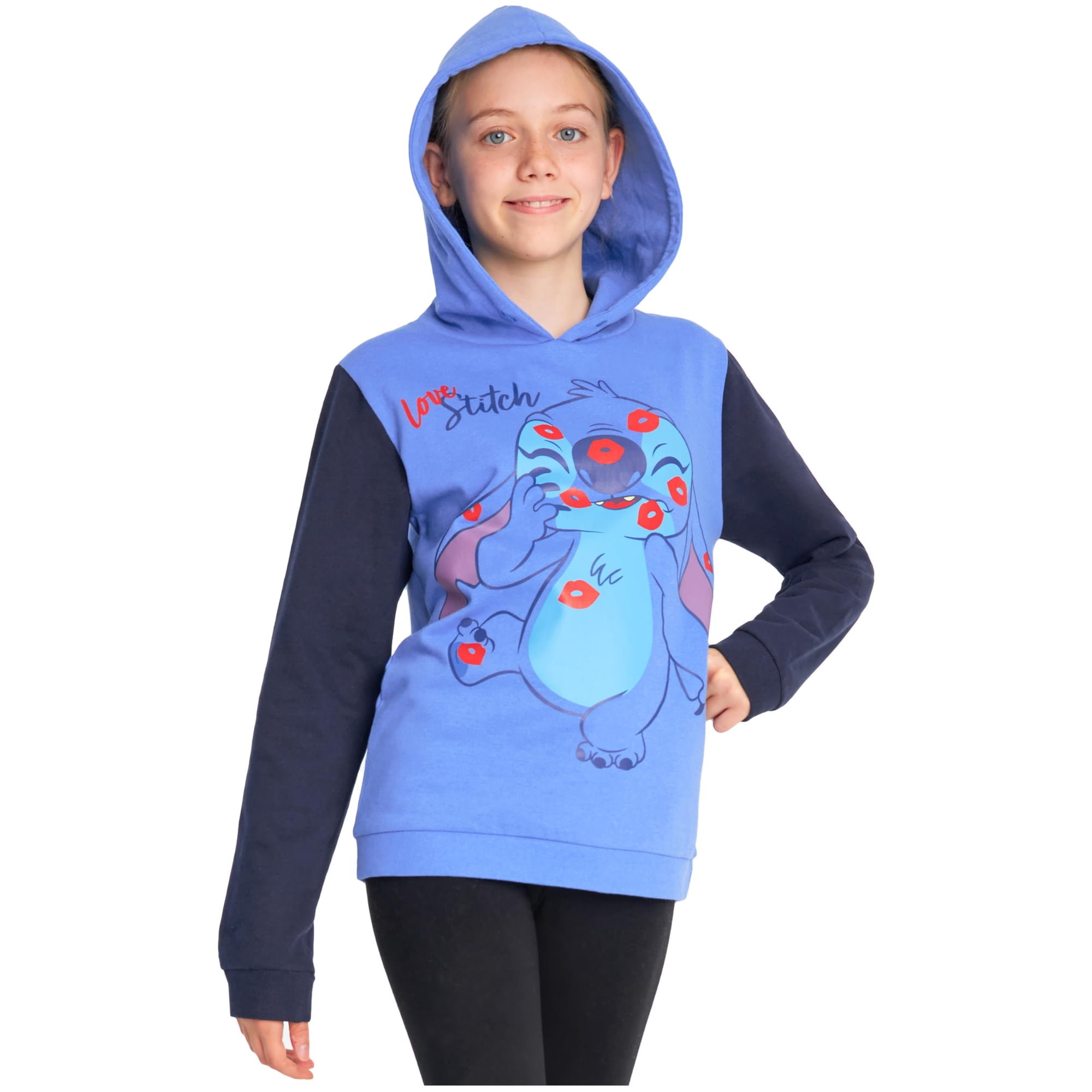 Disney - Sudadera Con Capucha Stitch Para Niñas Y Adolescentes Suave Y Cálida