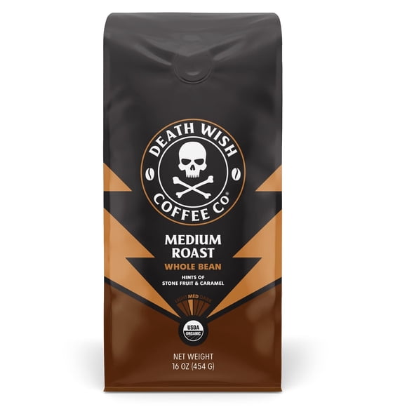 Café Death Wish, orgánico, de comercio justo, tostado medio, 500 ml