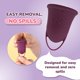thumbnail image 2 of Copa Menstrual Reutilizable Uva Talla B Flujo Abundante – Kit, 2 of 9