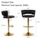 thumbnail image 5 of Juego de taburetes de bar Riknuxi Gold Velvet con respaldo bajo, 4 piezas, negro, 5 of 7