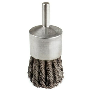 Grata Pincel Acero Templado Trenzado 1-1/8"" (28Mm) - Calibre 0,35Mm - Vástago 1/4'' - Hela