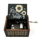 thumbnail image 1 of 1pcs Music Box Gift You Are My Sunshine Music Box, Vintage Hand Crank Wood Engraved Small Personalized Black Musical Box Gift Kids Present Birthday/Christmas/Valentines Day/Mother's Day/Father's Day, 1 of 2