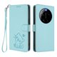 thumbnail image 1 of Xiaomi 17 Ultra Funda Billetera con Estampado de Gato, Verde Claro, 1 of 6