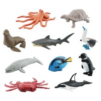Magideal - 10 Piezas De Figuritas De Animales Realistas, Juego De Figuritas De Animales Del , Estatuas En Miniatura Para Escritorio, Oficina, Decoración De