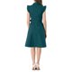 thumbnail image 4 of INSPIRE CHIC Vestido Camisero de Mujer Regreso a Clases Mangas Cortas Cuello en Punta Cinturón Botones Vestido Medio Verde Oscuro XL, 4 of 6