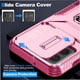 thumbnail image 3 of Funda Armada para Motorola Moto G Power 2023 con Tapa Deslizante y Soporte Magnético Giratorio Rosa, 3 of 5
