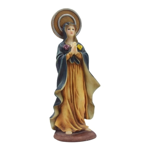 Bothyi - Figura De La Virgen María De 7,8 Pulgadas, Artesanía De Resina Para Regalo Religioso, Decoración De Mesa
