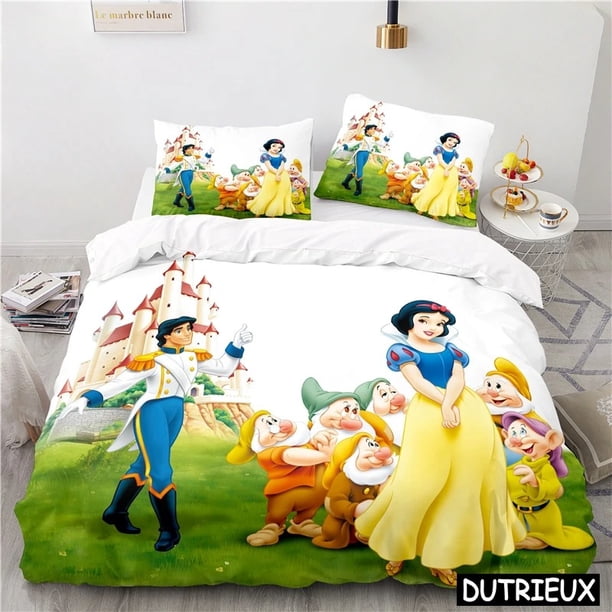 Snow White Duvet Cover Cartoon Girl Soft Home Textile 100% Polyester 3D Digital Printing Kids Set Teen Gift Bedroom Set Bed Sheets