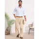 thumbnail image 2 of INSPIRE CHIC Camisa de Hombre de Seersucker a Rayas de Manga Larga con Botones y Textura S Blanca, 2 of 5