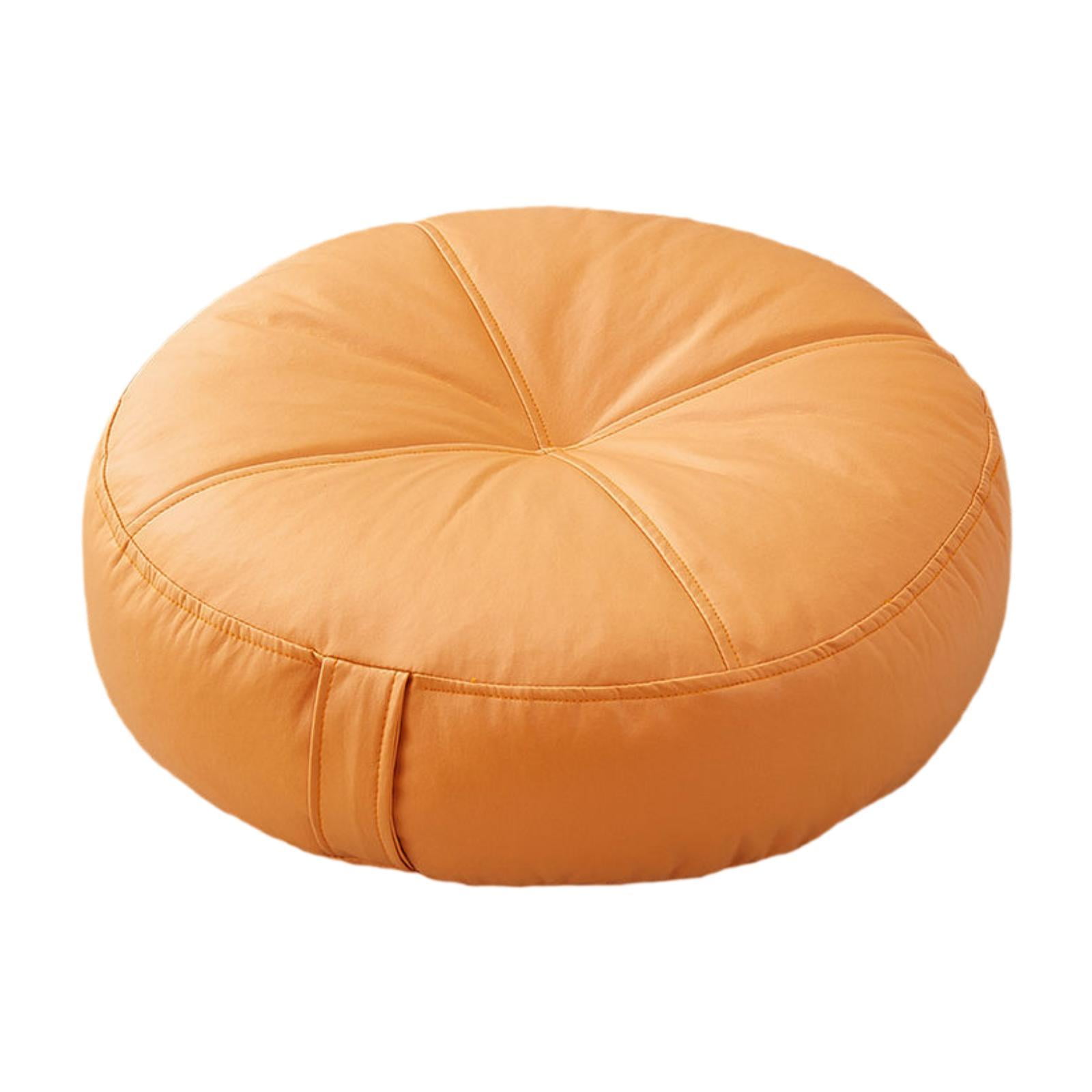 Magideal - Cojín Redondo Para El Suelo, Cojín Para Asiento, Cojines Decorativos, Suaves Y Cómodos, Cojín De Meditación Para Adultos, Niños, Dormitorio, Sala De E Naranja