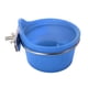 thumbnail image 5 of Comedero para pájaros, para jaula de agua para alimentos, portátil, fácil de limpiar con soporte de material acero inoxidable, de alimentación , Azul, 5 of 5