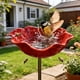 thumbnail image 1 of Estaca jardín flor metal hecha mano baño pájaros comedero agua mariposas césped decoración, 1 of 7