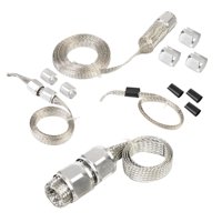 Magideal - 1 Kit Braided Hose Sleeve Flexible Instalación Sencilla Material Aluminio Universal Reemplazo Adecuado Para Vehículos Automóviles Garajes Uso Personal Plata