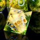 thumbnail image 3 of Set de Dados Froggod 7 Piezas Transparente con Calavera y Musgo en Resina, 3 of 7