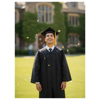 Genérico - Birrete Juvenil Adulto Negro Graduación