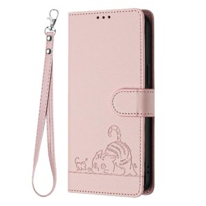 Funda Tipo Cartera Foxdock Para Infinix Hot 50 5G Con Soporte, Ranuras, Rfid, Diseño De Gato