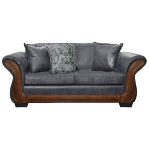 América Decora - Sofá Con Resorte Estructural 3 Personas Finis Envejecido Gris X