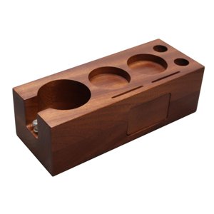 Magideal - Filtro De Café De Madera Manual De Soporte De Manipulación Con Accesorios De Cajón Estación De Apisonamiento De 3 Agujeros Soporte De Manipulación De 51 Mm A 54 Mm