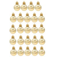 Bothyi - 24 Piezas Bolas De Navidad Adorno De Bola Rústico Para Decoración De Fiesta Aureate