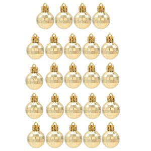 Bothyi - 24 Piezas Bolas De Navidad Adorno De Bola Rústico Para Decoración De Fiesta Aureate