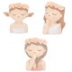 thumbnail image 5 of Maceta De Cabeza Femenina Retrato Lindo Jardinera De Bonsai Suculenta 3PCS, 5 of 5
