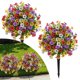 thumbnail image 1 of Planta Artificial Alupssuc Bola de Topiario con Flores 51 cm 2 piezas, 1 of 9