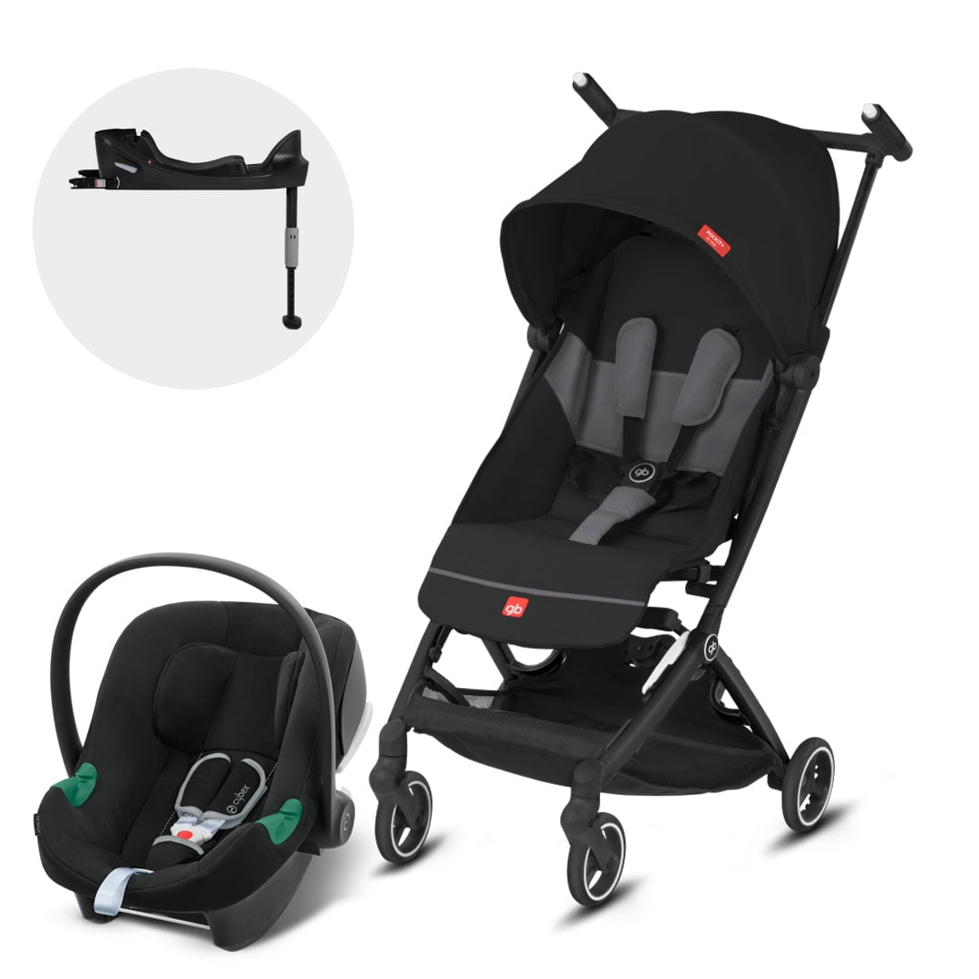 Gb - Coche Travel System Pockit Plus Ac Negro + Aton B2 + Base