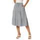 thumbnail image 4 of Falda de Cuadros Vichy para Mujer INSPIRE CHIC Regreso a Clases Verano Casual Cintura con Cordón Falda Midi de Línea A con Volantes Negra XL, 4 of 6
