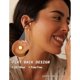thumbnail image 3 of Aros tipo stud hipoalergénicos para mujer, chapados en oro de 14 quilates, 3 of 3