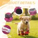 thumbnail image 3 of Uxcell Zapatos para Perros, Botas para Perros, Protector de Patas con Suela Antideslizante de Invierno con Correa Reflectante Impermeable Suave, (4 Piezas, Oxford, Tamaño 3, Rosa), 3 of 7