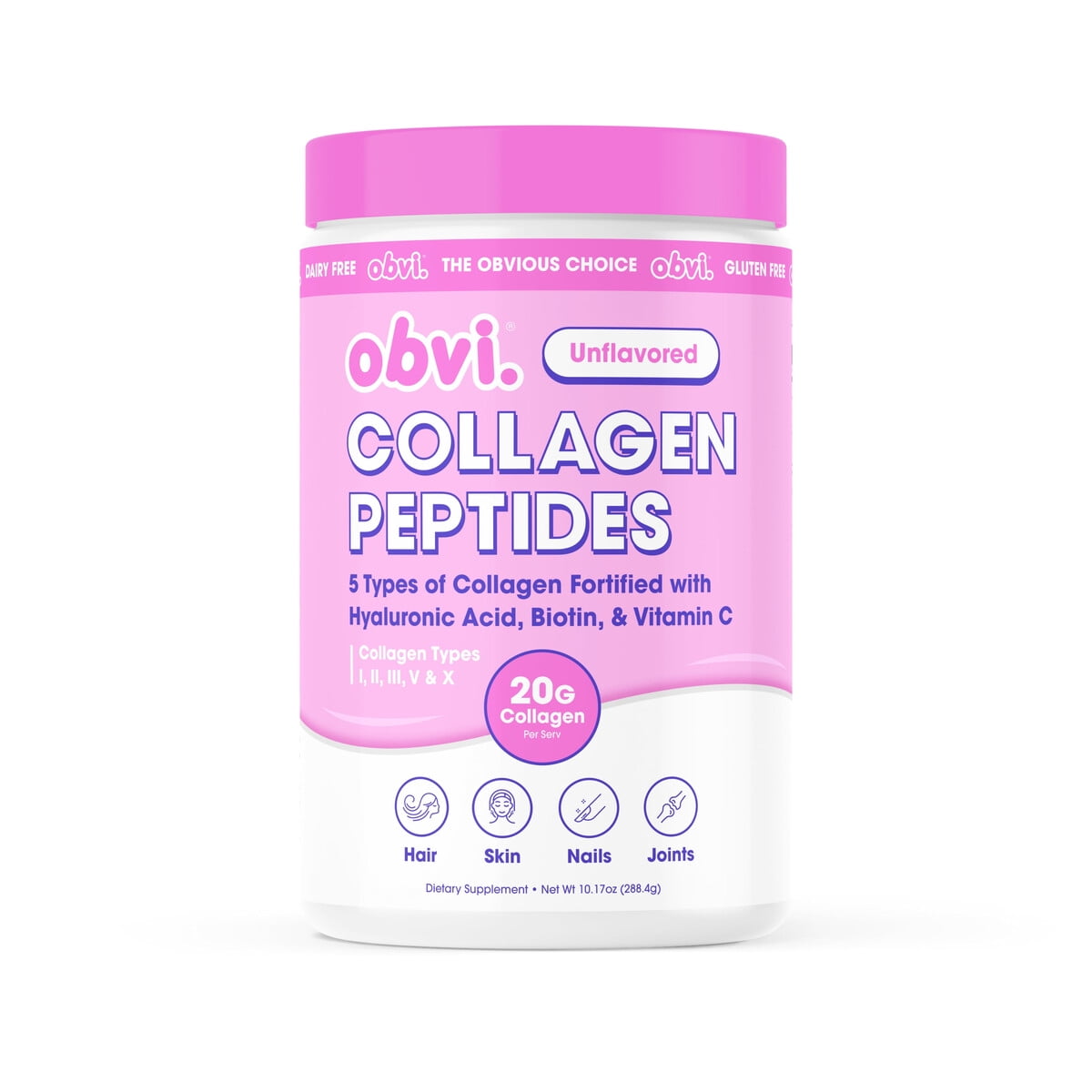 Colageno Hidrolizado Obvi Peptides Sin Sabor 20g Biotina