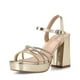 thumbnail image 1 of Sandalia Eco Cuero Taco Dorado  Fiesta Mujer Weide YOU205, 1 of 8