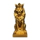 thumbnail image 2 of Figura Decorativa De León Con Corona, De 5,7 Pulgadas De Alto, Para Hoteles, Versátil, Dorada, 2 of 3