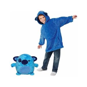 Movi - Peluche Polerón Con Capucha Infantil Huggle Pets Azul