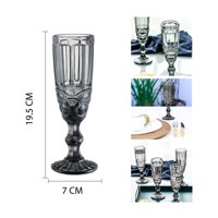 Xianzhu - Pack 6 Copa Tallada Para Aperitivo 160Ml - Gris