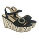 thumbnail image 5 of Sandalia Chalada Mujer Como-50 Negro Plataforma, 5 of 6