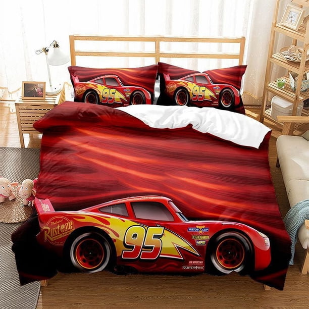 Lightning McQueen Bedding Sets Cartoon Cars Duvet Cover Boy Bedclothes Bed Linen Gift Kids Theme Bedding Set Quilt Cover Bed Sheets